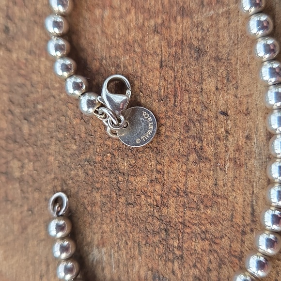 Tiffany & Co.Silver 925 Beaded Heart Charm Bracelet - Picture 2 of 5